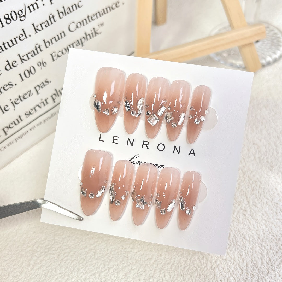 Pure Desire Swarovski Nail Art Heavy Craft High-end Chain Beads Pure Handmade Hot-selling Wearable Nail Stickers Detachable Style