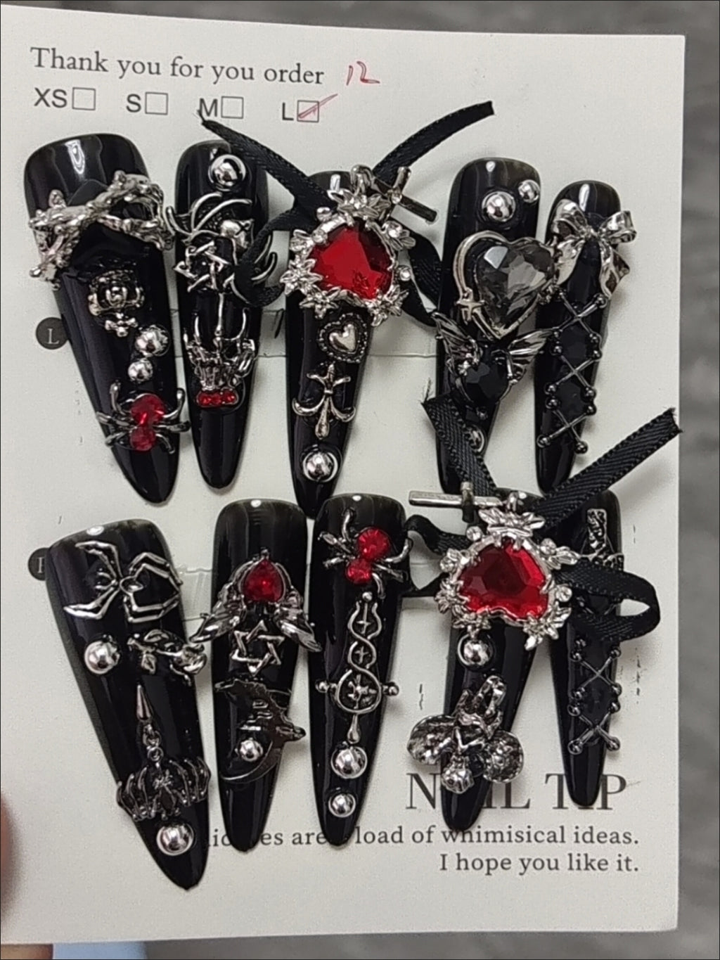 Reusable Glam Pop-On Nails | Removable Fake Nails