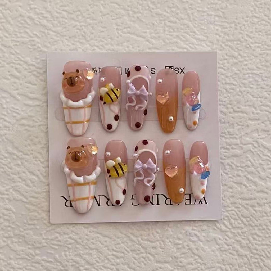 Handmade Capybara Themed Cute Cartoon Wearable Accessories – New Kawaii Style for Girls