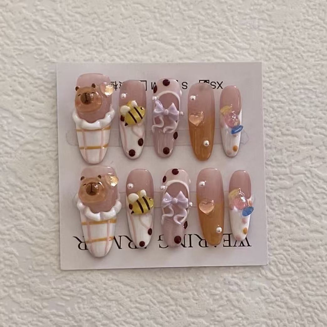 Handmade Capybara Themed Cute Cartoon Wearable Accessories – New Kawaii Style for Girls