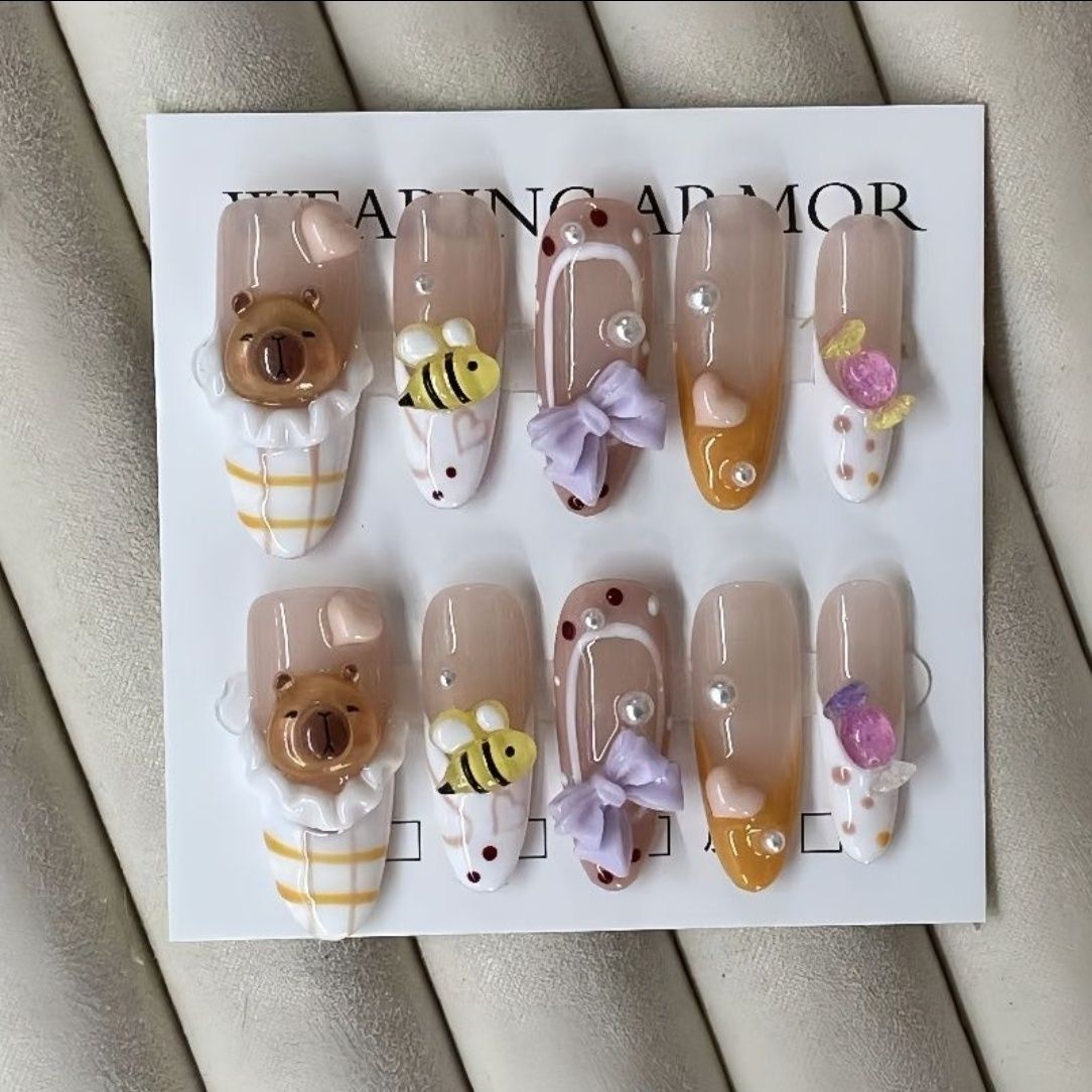 Handmade Capybara Themed Cute Cartoon Wearable Accessories – New Kawaii Style for Girls