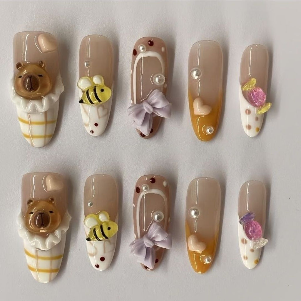 Handmade Capybara Themed Cute Cartoon Wearable Accessories – New Kawaii Style for Girls