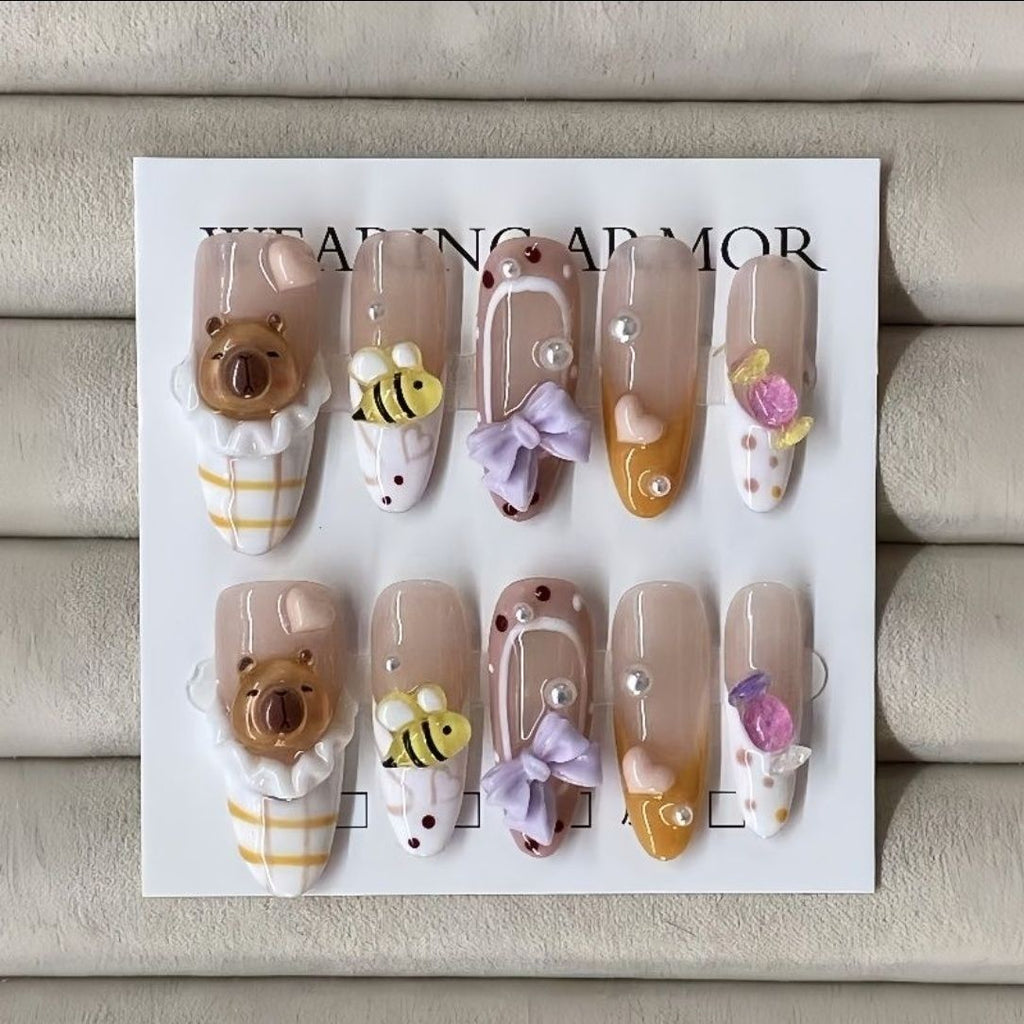 Handmade Capybara Themed Cute Cartoon Wearable Accessories – New Kawaii Style for Girls