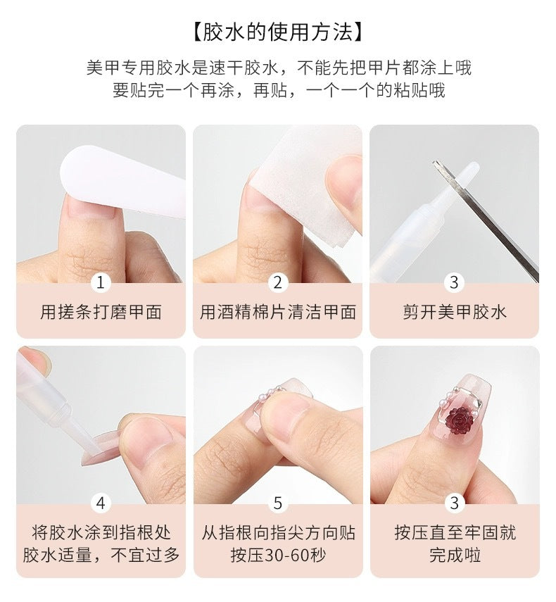 Pure Desire Swarovski Nail Art Heavy Craft High-end Chain Beads Pure Handmade Hot-selling Wearable Nail Stickers Detachable Style